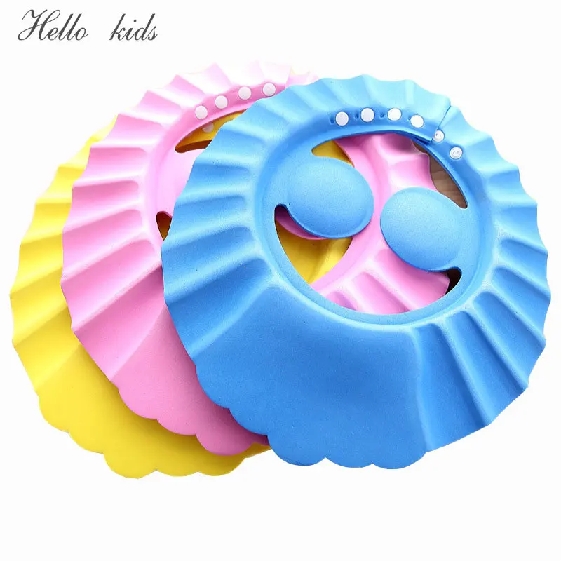 

Soft Baby Children Shampoo Bath Shower Cap Shampooing For Kids Head To Baby Shower Hat Child Bathing Cap Bath Visor Adjustable