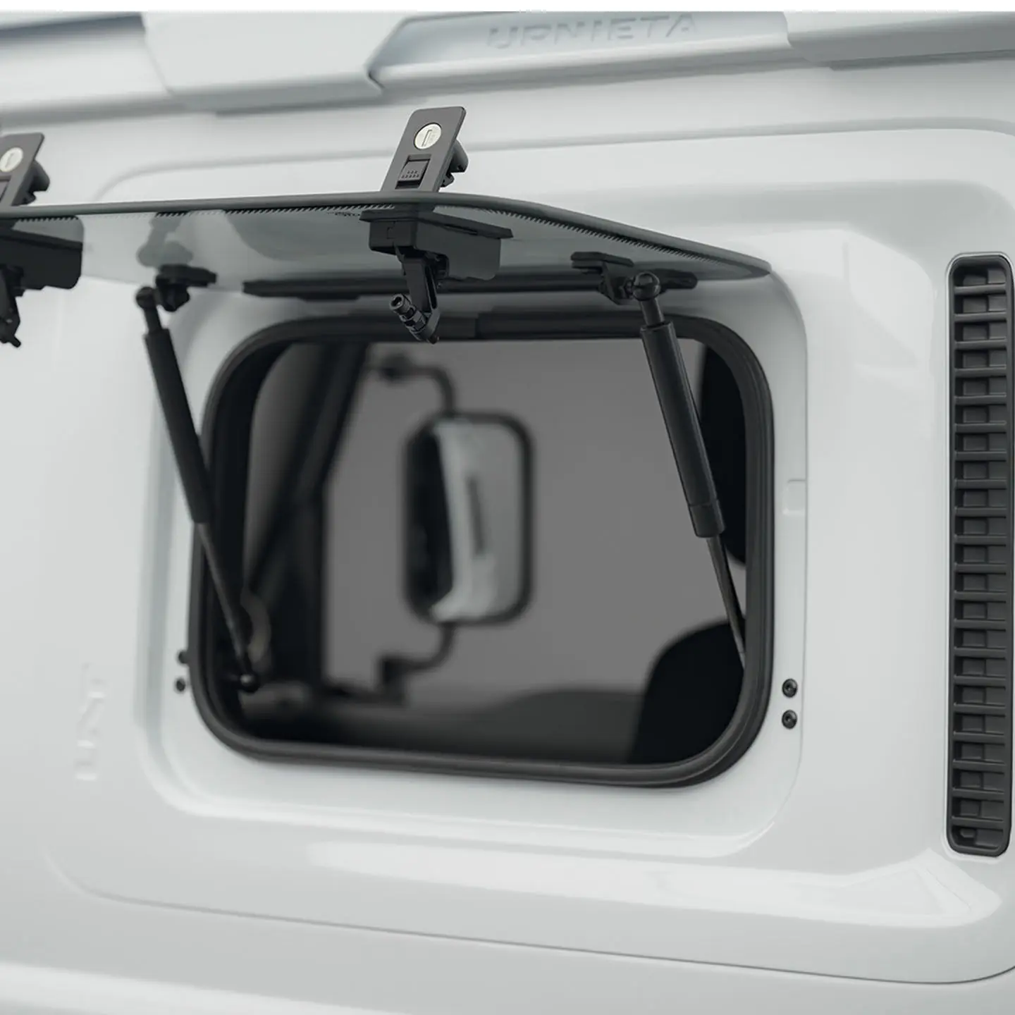 Urnieta-1970 Gullwing Window Kit with Hydraulic Struts, Direct Bolt-On Replacement for Side Glass – for JB74