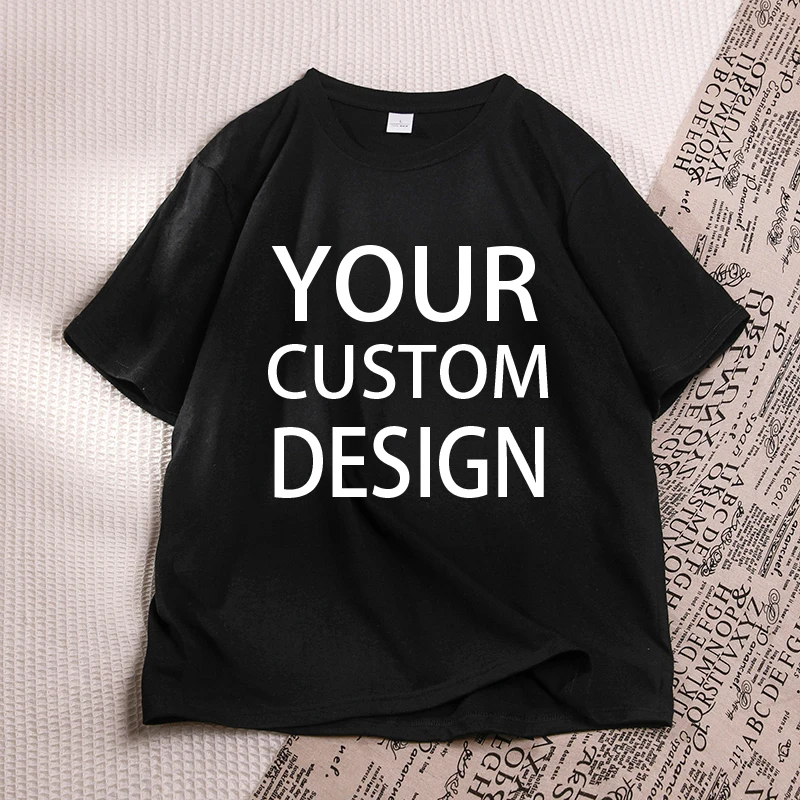 Customized Design Comfort T Shirt Custom Couple T-Shirt Your Own Message Slogan Logo Tshirt DIY Photo Text Personality Tees