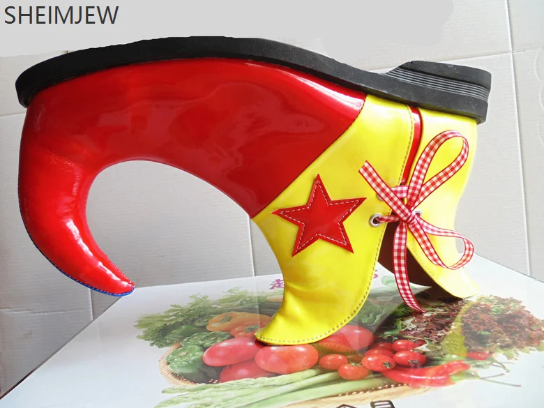 Carnival Striped Clown Shoes Adult Children Clown Shoes Halloween Role Play Shoes Circus Performance Costumes Party Accessories