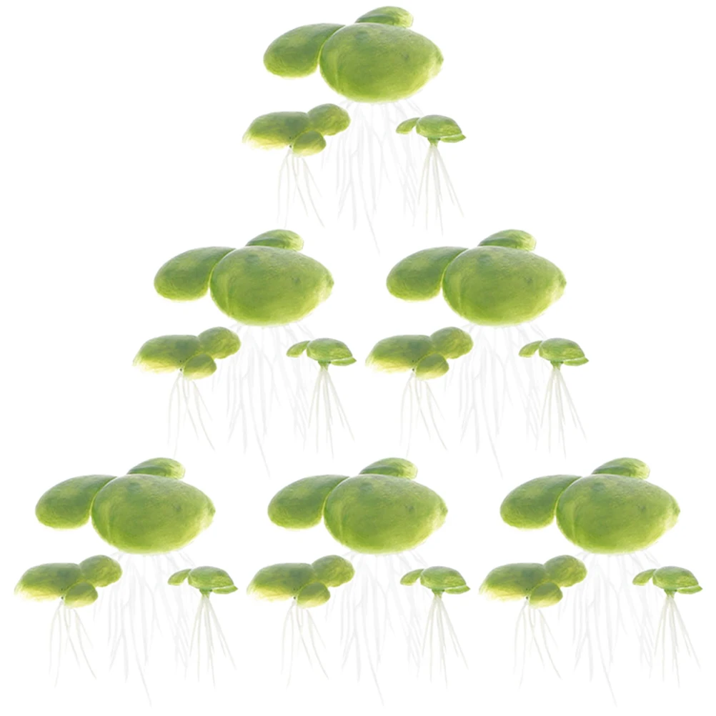 

18 Pcs Realistic Fake Grass Artificial Duckweed Plants for Fish Tank Aquarium Decor Mini FloatingWaterproof Plastic