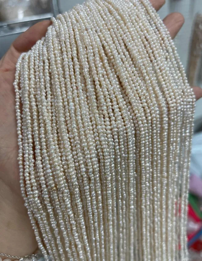 Natural Freshwater Pearls Beaded Irregular Round Loose Spacer Beads for Jewelry Making Diy Bracelets Necklaces Accessories