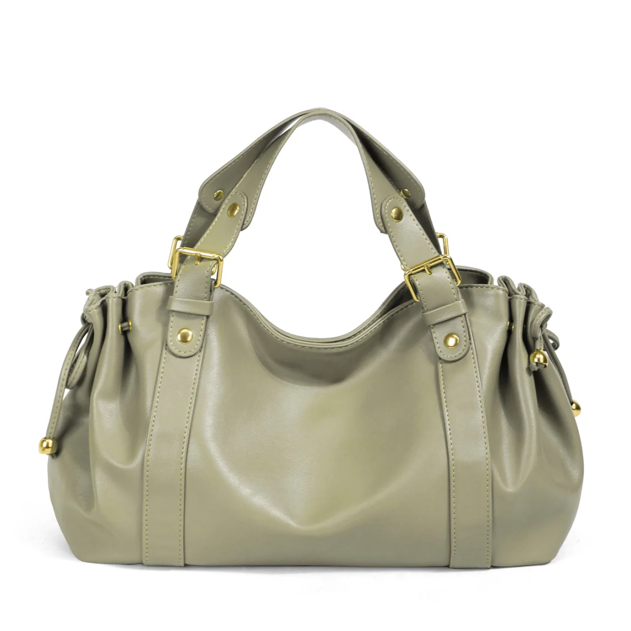 2026 New Women's Handbag, Large-Capacity Travel Bag, Vintage Tote Bag, Soft Leather Pleated Drawstring Bag, Textured Commuter Bag, Simple Casual Bag