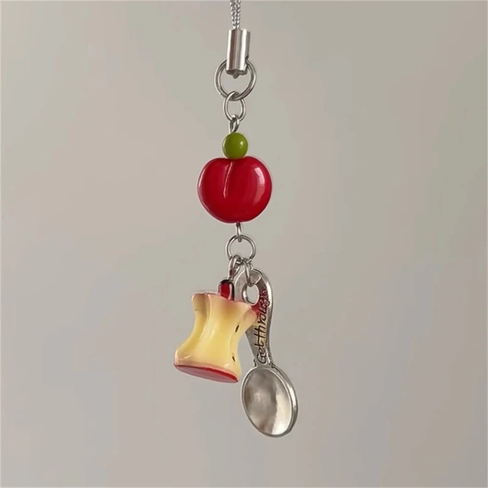 Cute 3D Strawberry Cake Cookie Pendant Phone Charm Strap Lovely Accessories Lanyard Keycord For iPhone Camera Bag Girls Jewelry image 5