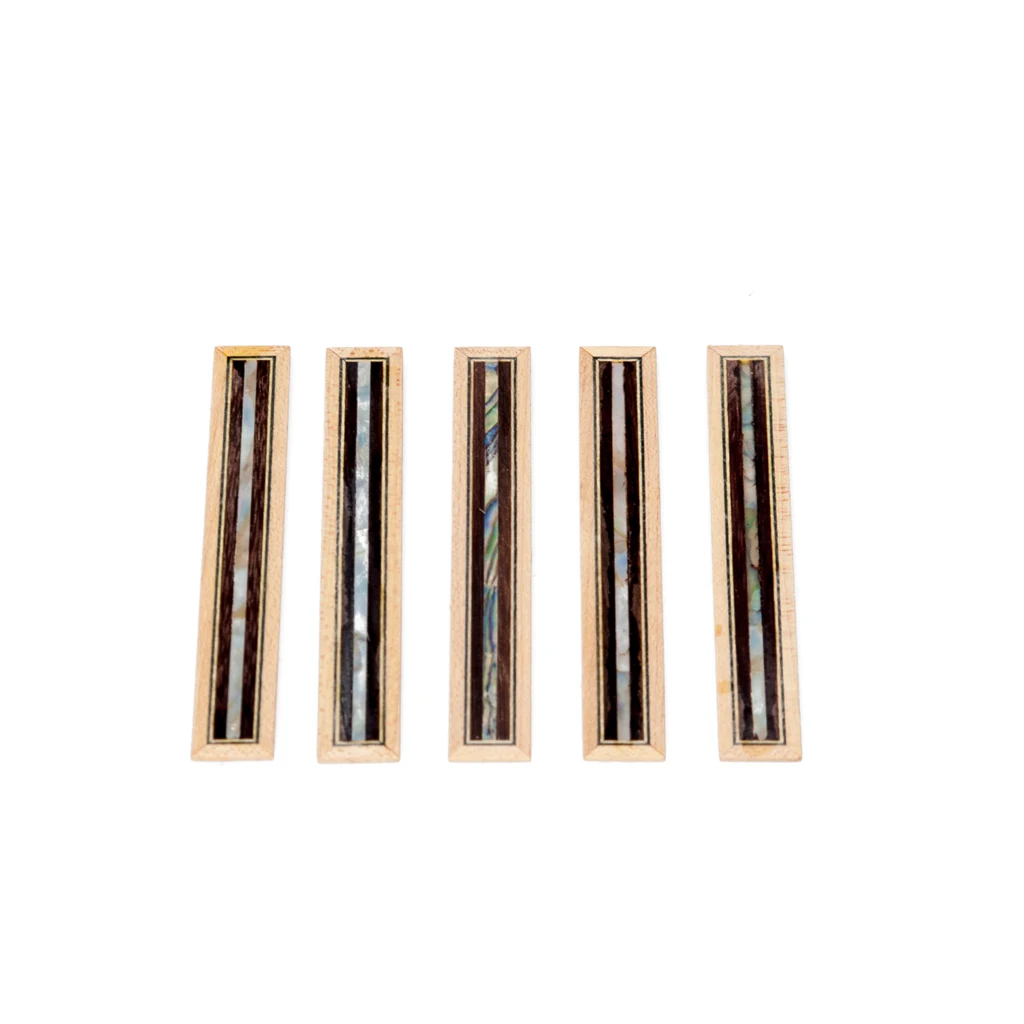 LOOK Wooden Classical Bridge Block Tie Abalone Shell Inlay Inlaied String-Tie For Classical Flamenco Guitar Accessories 5pcs/set