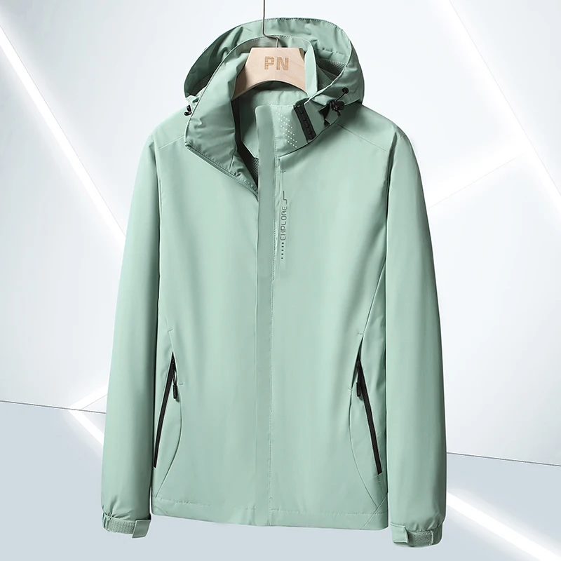 

Мужская весенне-осенняя уличная ветровка для пешего туризма, куртка в повседневном стиле для подростков, уличное водонепроницаемое пальто со съемным капюшоном, мужское