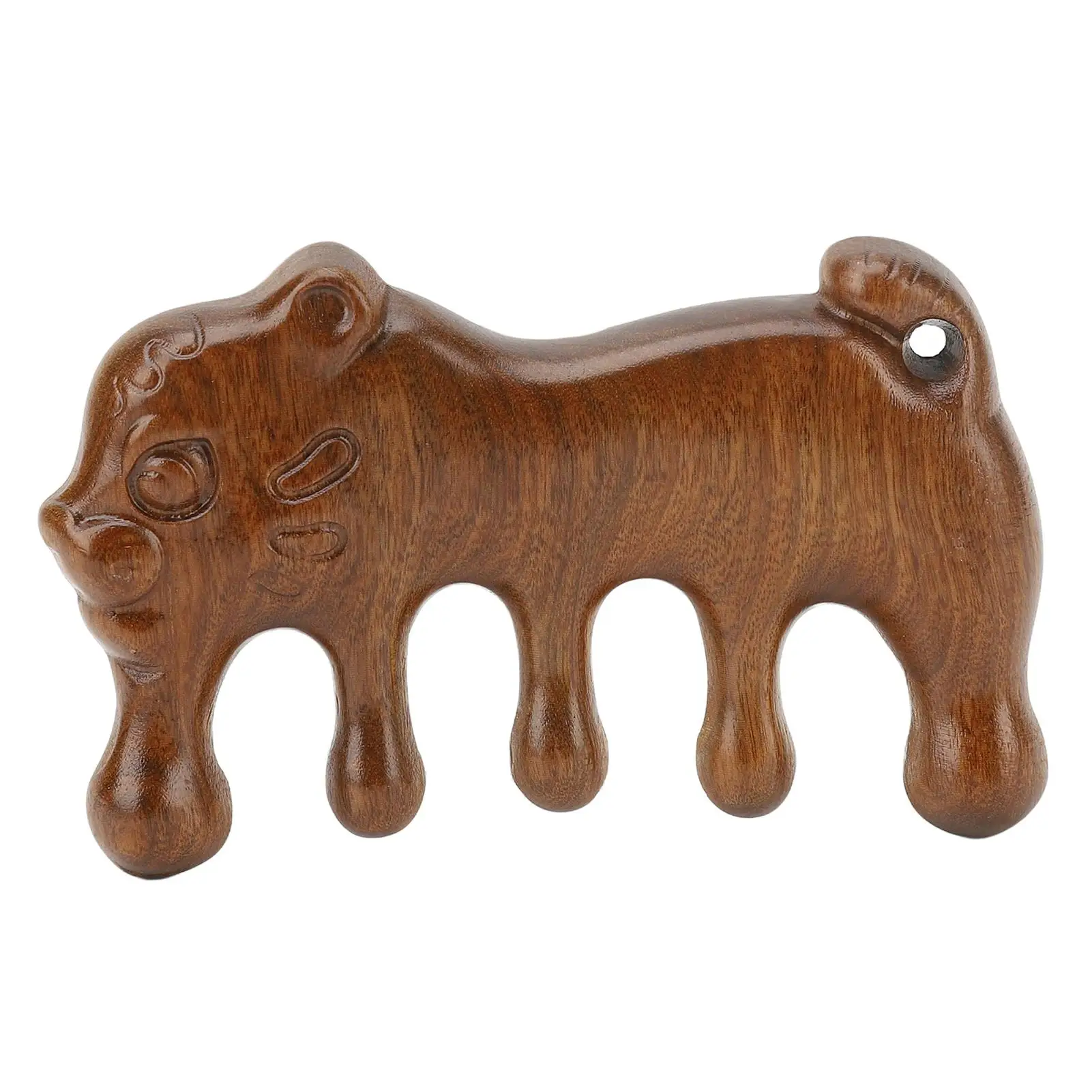 

Animal Shaped Sandalwood Wide Tooth Scalp Comb Relieve Stress, Reduce Tension, Dredge Scalp for neck Relief