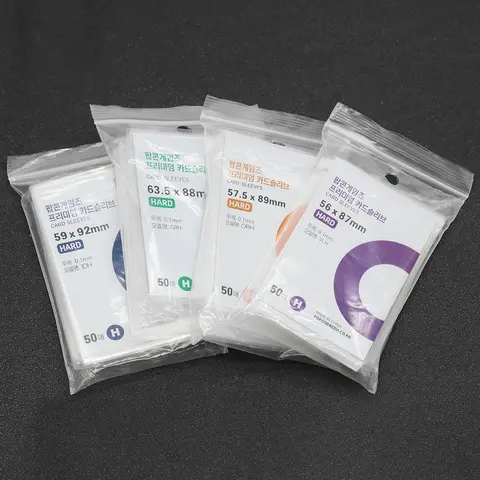 50장 한국식 투명 무산 CPP 경광카드 홀로그램 보호막 사진첩, 사진 팝콘 카드 소장용 한국카드슬리브 포장용품 슬리브 포토카드 용품