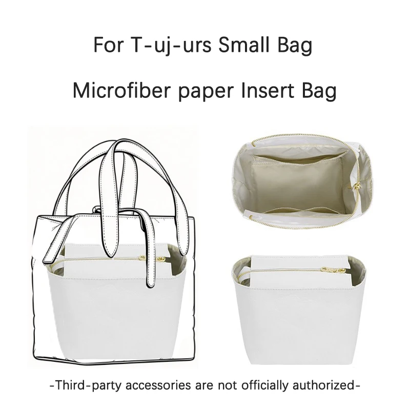 Waterproof Flannel Insert Bag For T-ujours Tote Bag, Multi Compartment Travel Purse Organizer