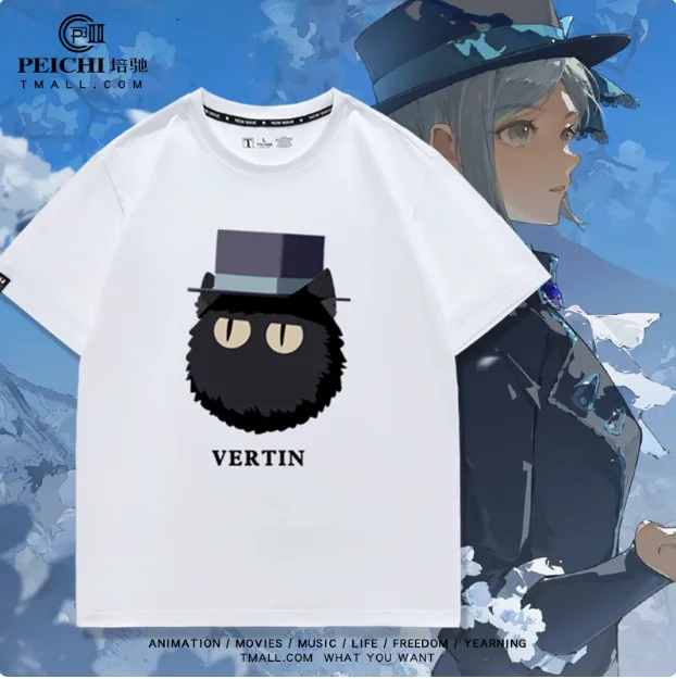 

Anime Reverse:1999 Vertin Short Sleeve T-shirt Summer Cosplay Costume Casual Student Loose Tops