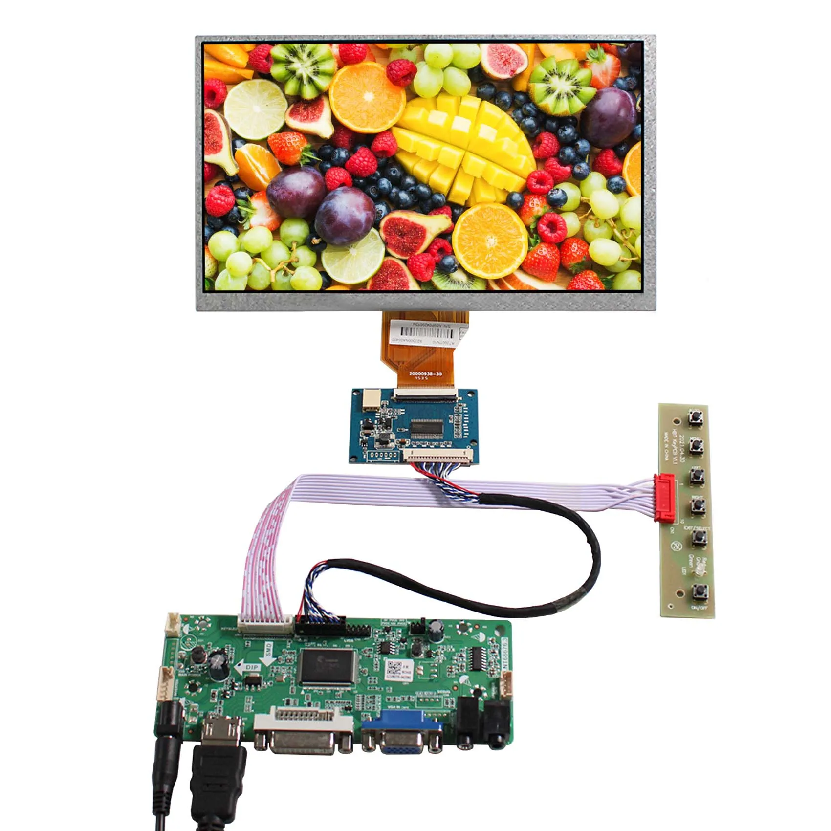 

HD-MI DVI VGA LCD controller Board with AT090TN10 9" 800X480 TFT-LCD For Digital Photo Frame,Portable DVD Player etc.