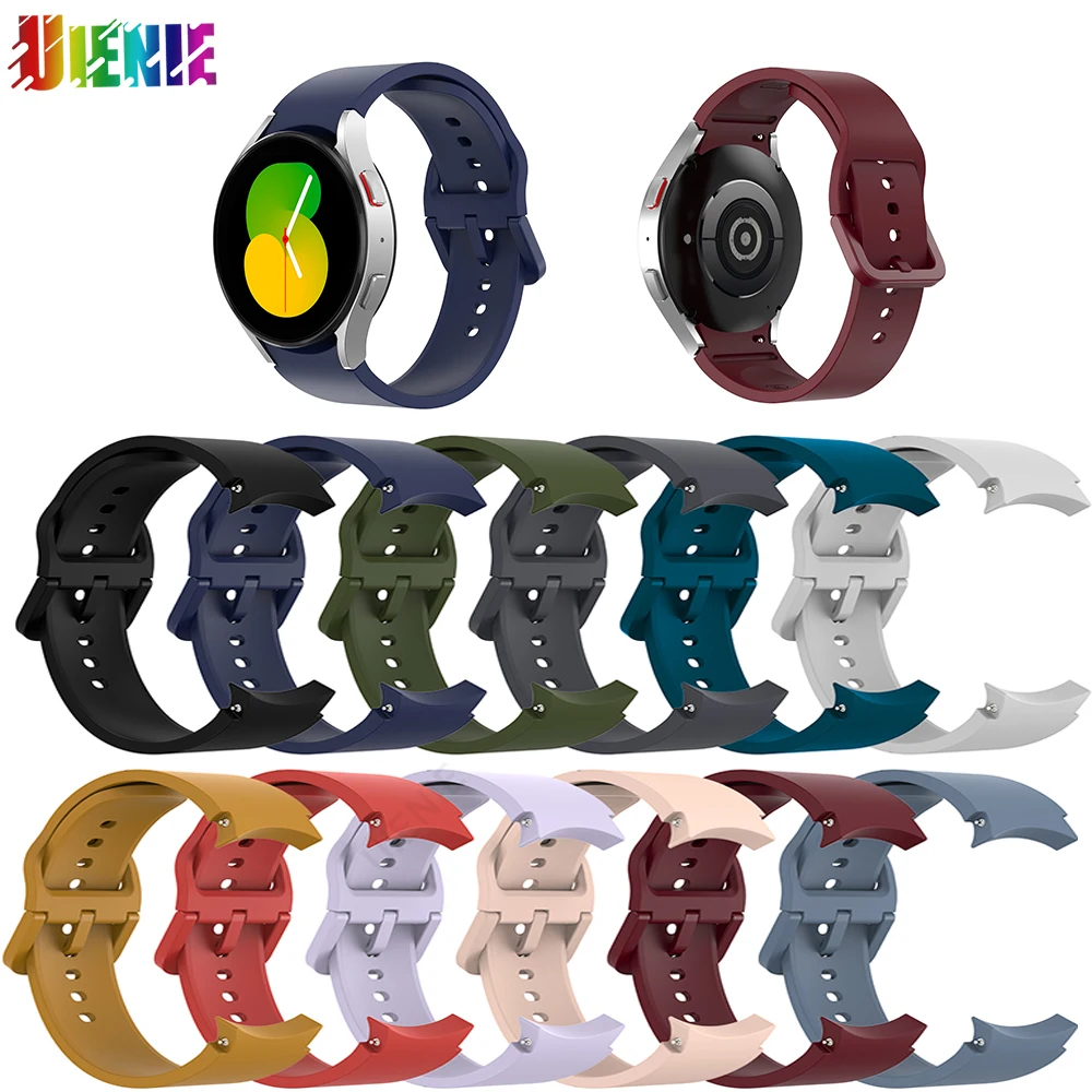

20MM Silicone Watch Band Sports Correa Wristband Replacement Bracelet Smartwatch Accessories Supplies For Samsung Galaxy Watch 5