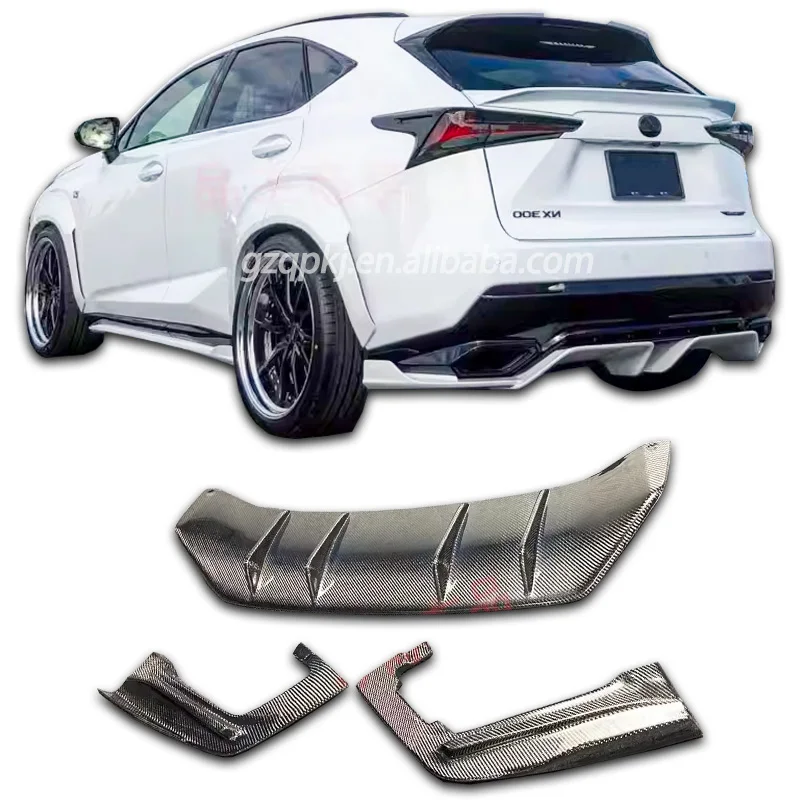 Carbon fiber rear bumper lip rear spoiler for 2015-2020 Lexus NX200 300 body kit