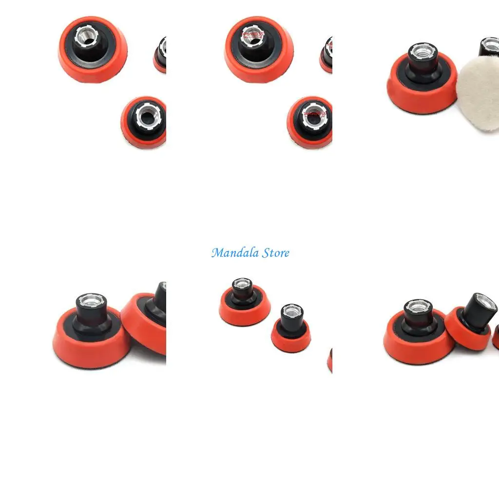 U2JC 3 Pieces Soft-edged Tray Self-adhesive Disk Sponge Wool Wheel Sponge M14 Aperture Polishing Machine for Grinding