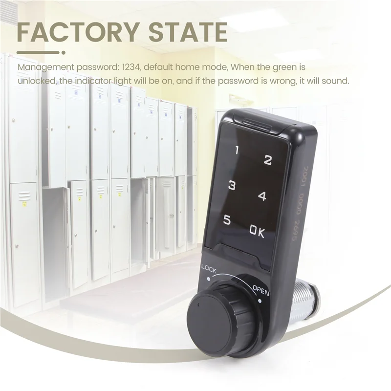 AS94-Combination Lock, Door Access Digital Electronic Security Cabinet Coded Locker Contact Keypad Password Key Access Lock