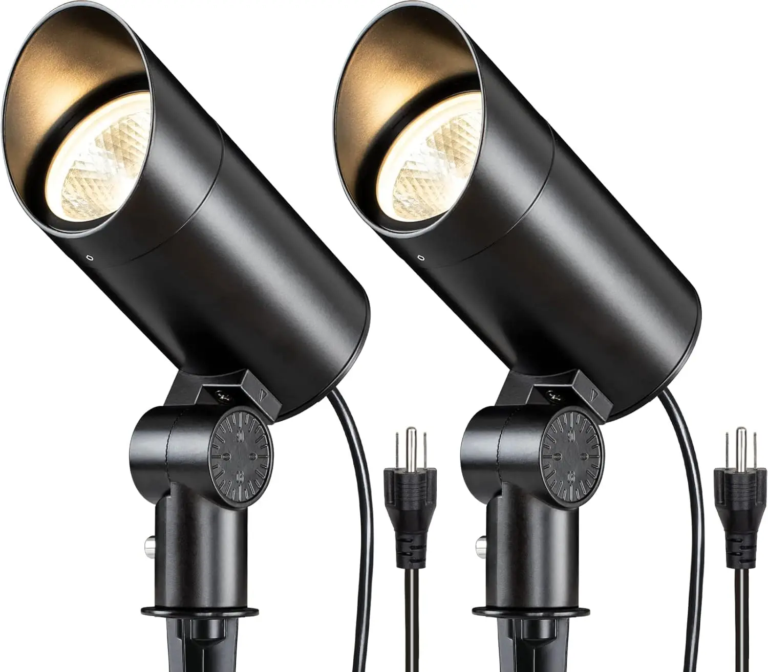 

30W LED Spotlight 3000LM Warm White Outdoor Flood Light with Metal Stake, 6FT Cord, 2 Pack