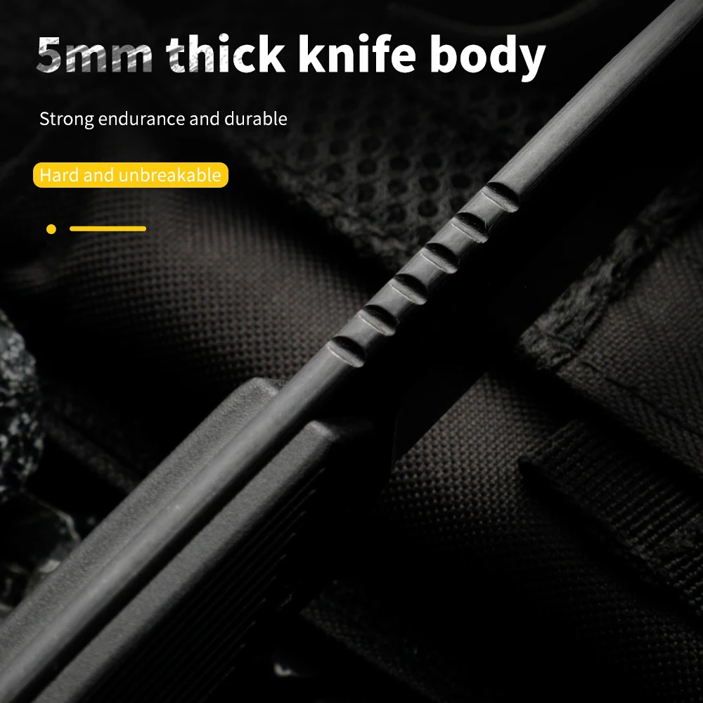 High-quality D2 steel fixed blade, one-piece outdoor knife, wilderness survival knife, high-hardness hiking and camping knife, o