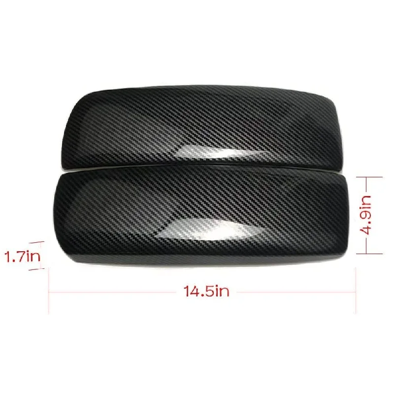 2 Pcs Carbon Fiber Center Console Armrest Box Cover For BMW X5 X6 E70 E71 E72 2008 2009 2010 2011 2012 2013