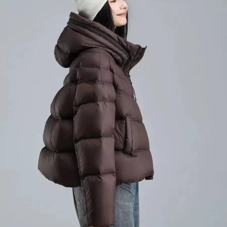 2025 New Short Winter Down Jacket Korean Style Fashion Commute Women Warm Puffer Coat