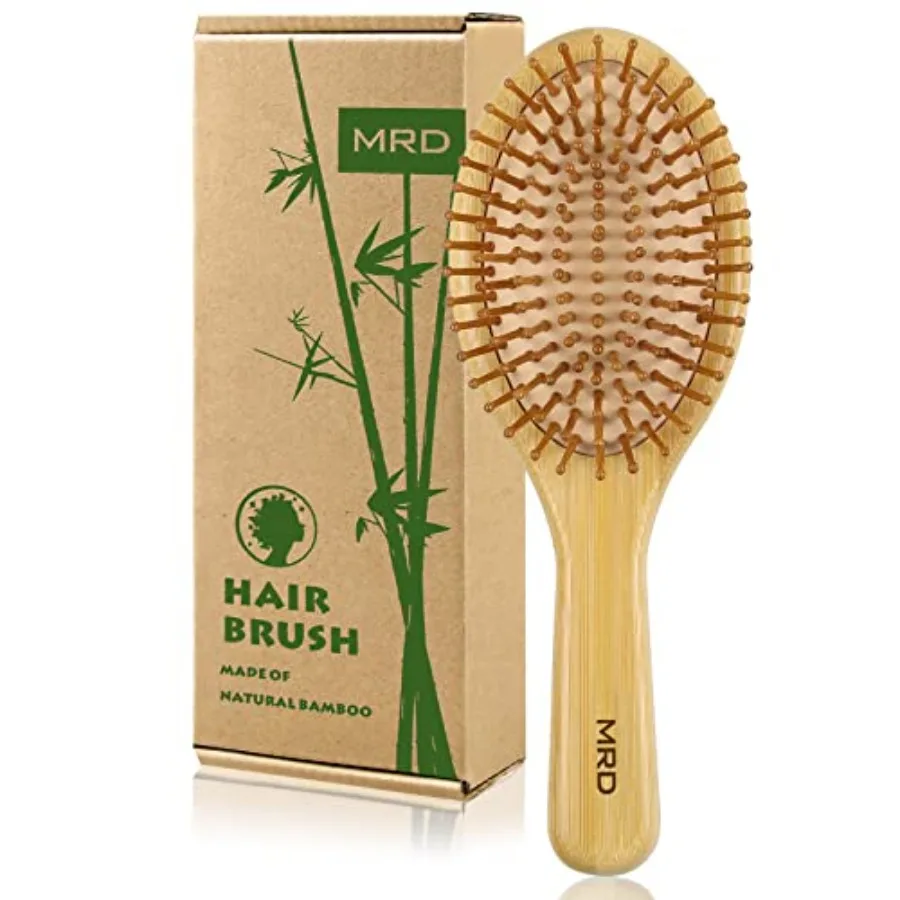 

Hair brush, Natural Bamboo Paddle Detangling Hairbrush, Massage Scalp Thick/Thin/Curly/Dry Hair For Women and Men