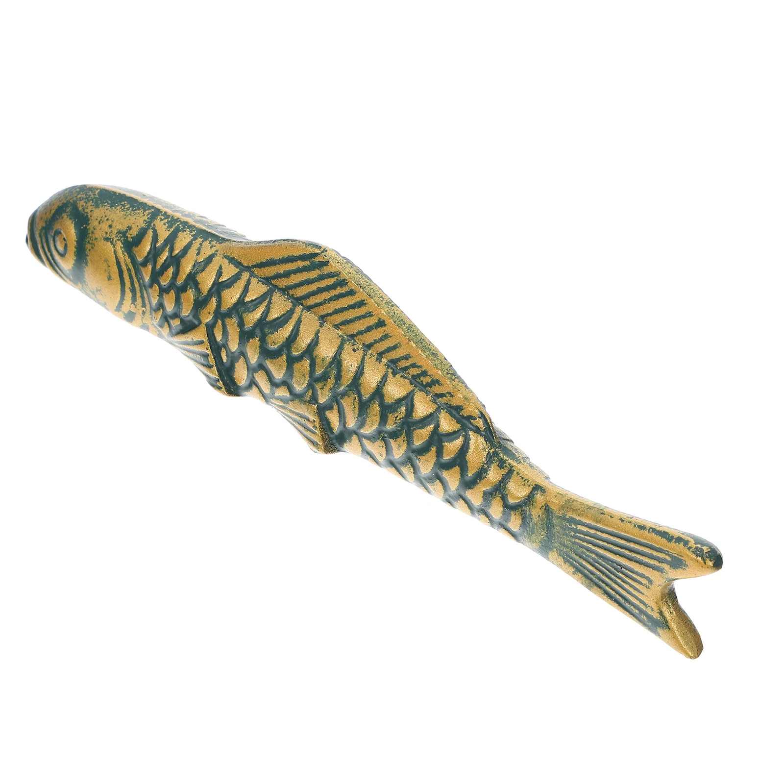 Chinese Style Paperweight Cast Iron Carp Shape Sturdy Calligraphy Paper Holder for Painting Calligraphy Practice Desktop Paper