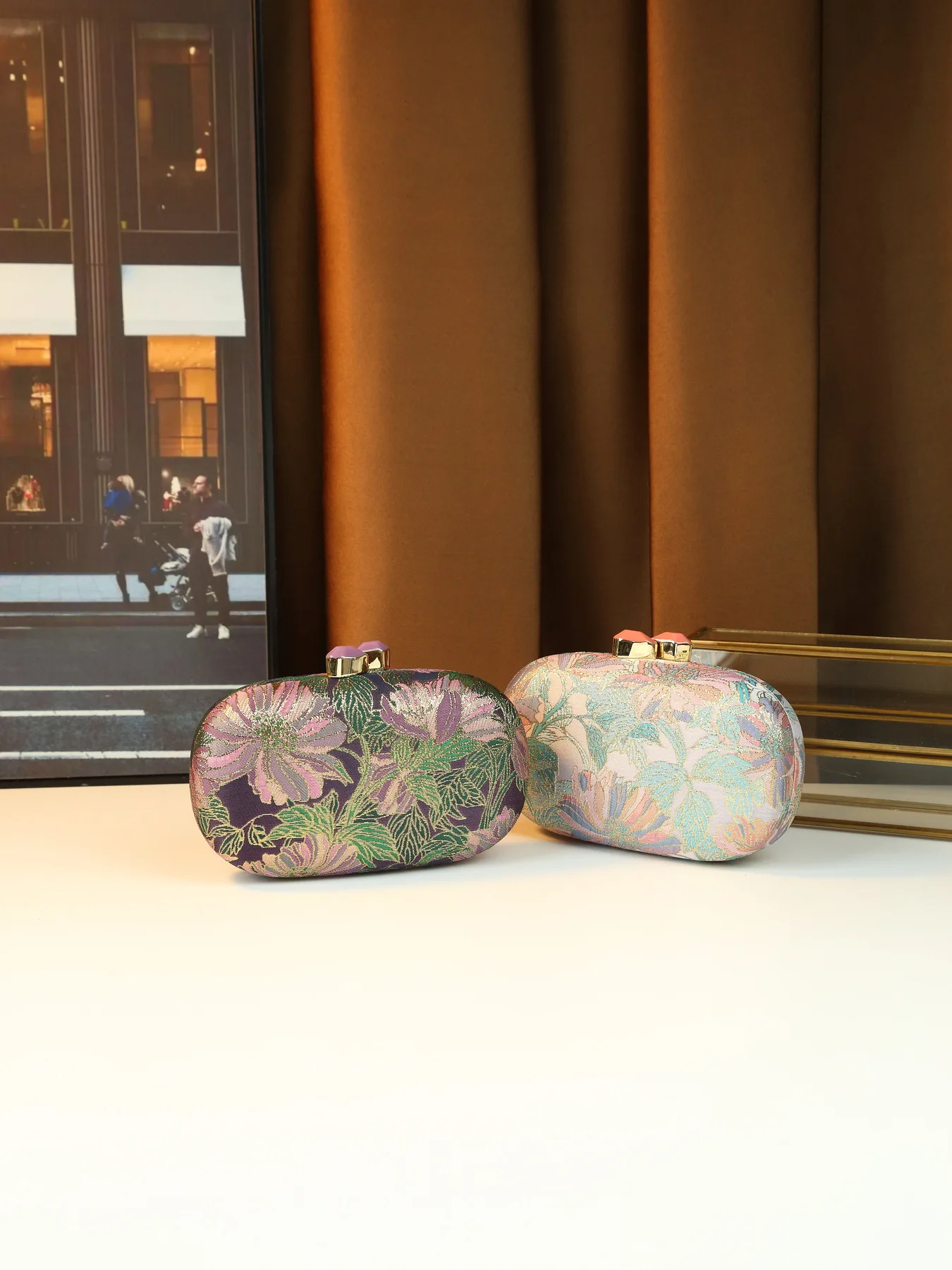 Chinese Style Floral Embroidery Bag Vintage Elegant Clutch Women New Chinese Chain Shoulder Crossbody Bag