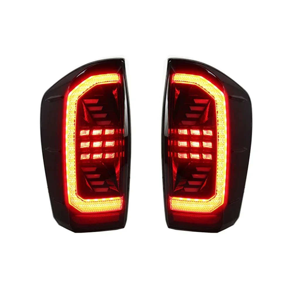 Car Plug And Play Taillight Assembly Tail Light For Toyota Tacoma 2016-2022 LED Rear Lamp Light Red/Yellow Turn Signal Taillight