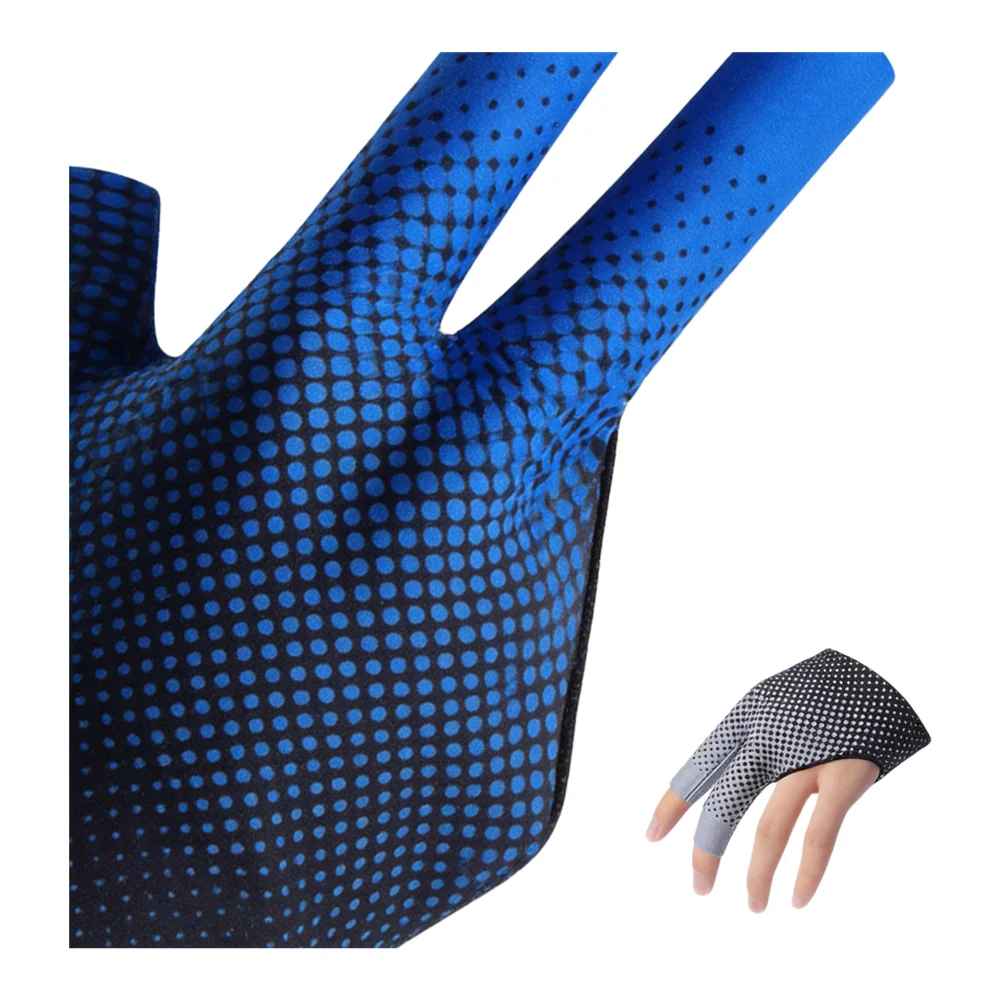 Breathable 3 Finger Billiard Gloves for Men and Women with Elastic Wristband for Snooker Pool Cue Sports Left Right Hand Use
