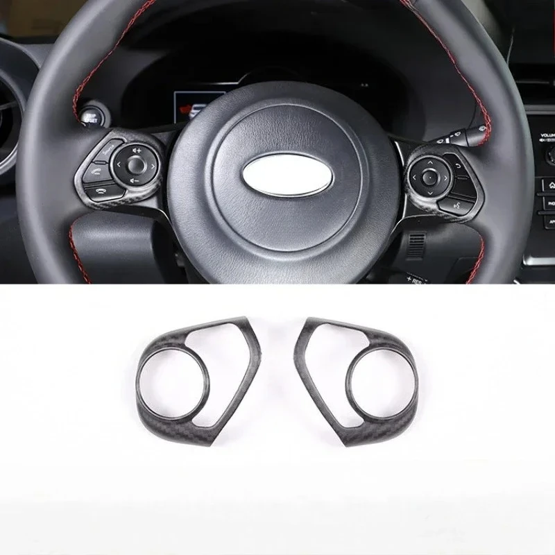 

For SUBARU BRZ Zd8 For TOYOTA 86 GR86 GT86 Real Dry Carbon Fiber 22-2024 Steering Wheel Button Stickers Interior Decoration