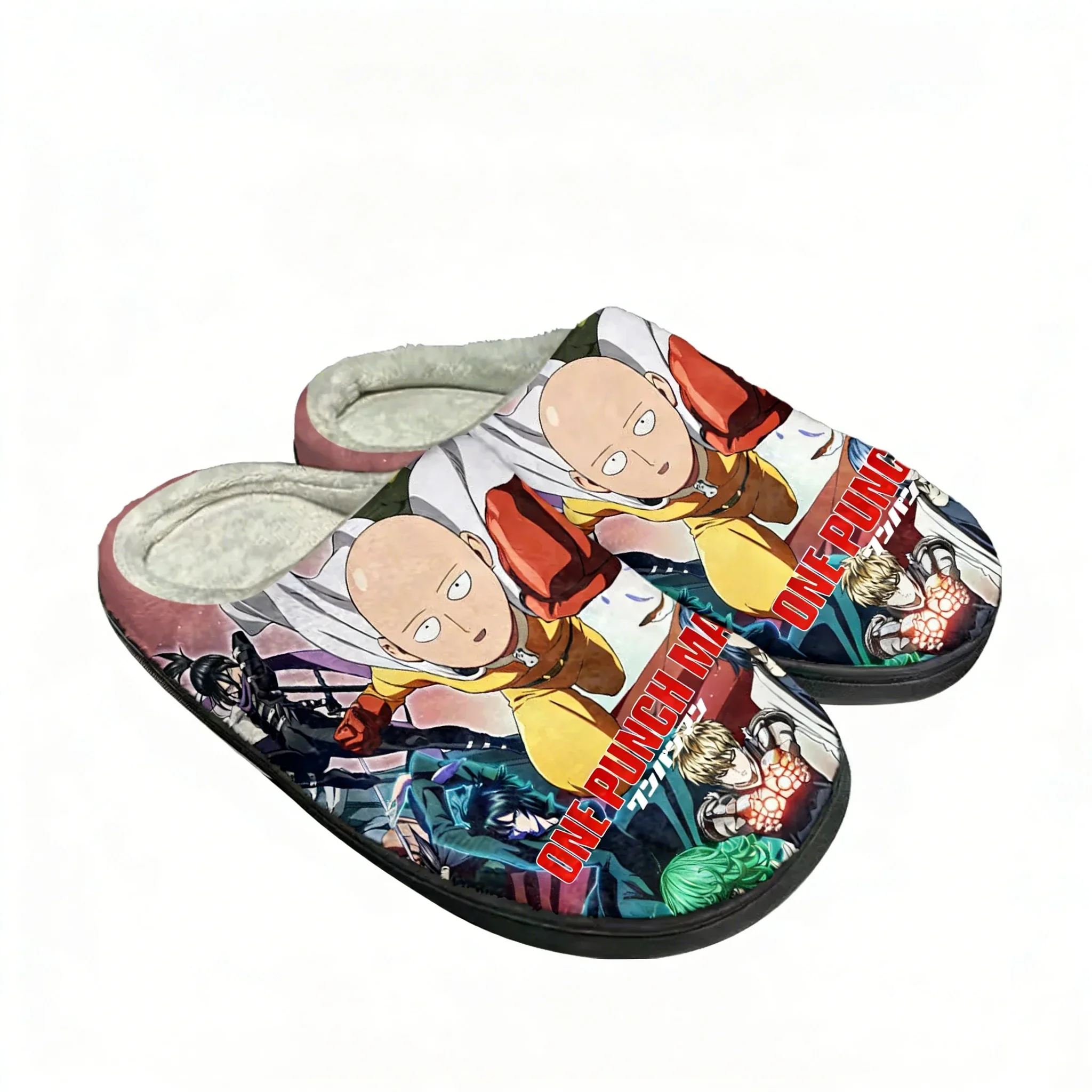 One Punch Man Cotton Slippers High Quality Mens Womens Youth Boy Girl Plush Bedroom Keep Warm Shoes Customized Thermal Slipper