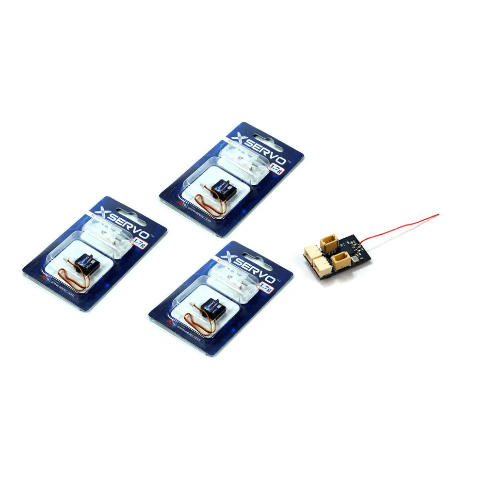 Anolog-Servo de 1,7g, 3P, con enchufe de 1.00Pin RX14, Mini receptor de 4 canales para avión de Radio Control de la serie MinimumRC, 3 uds./lote