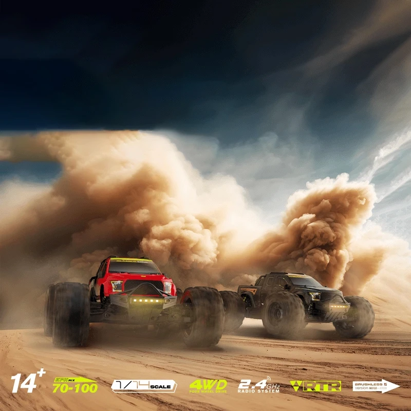 

Leilanuo Gladiator 1/14 Rtr Rc Four-Wheel Drive Brushless Car Simulation Electric Remote Control Off-Road Climbing Vehicle Model