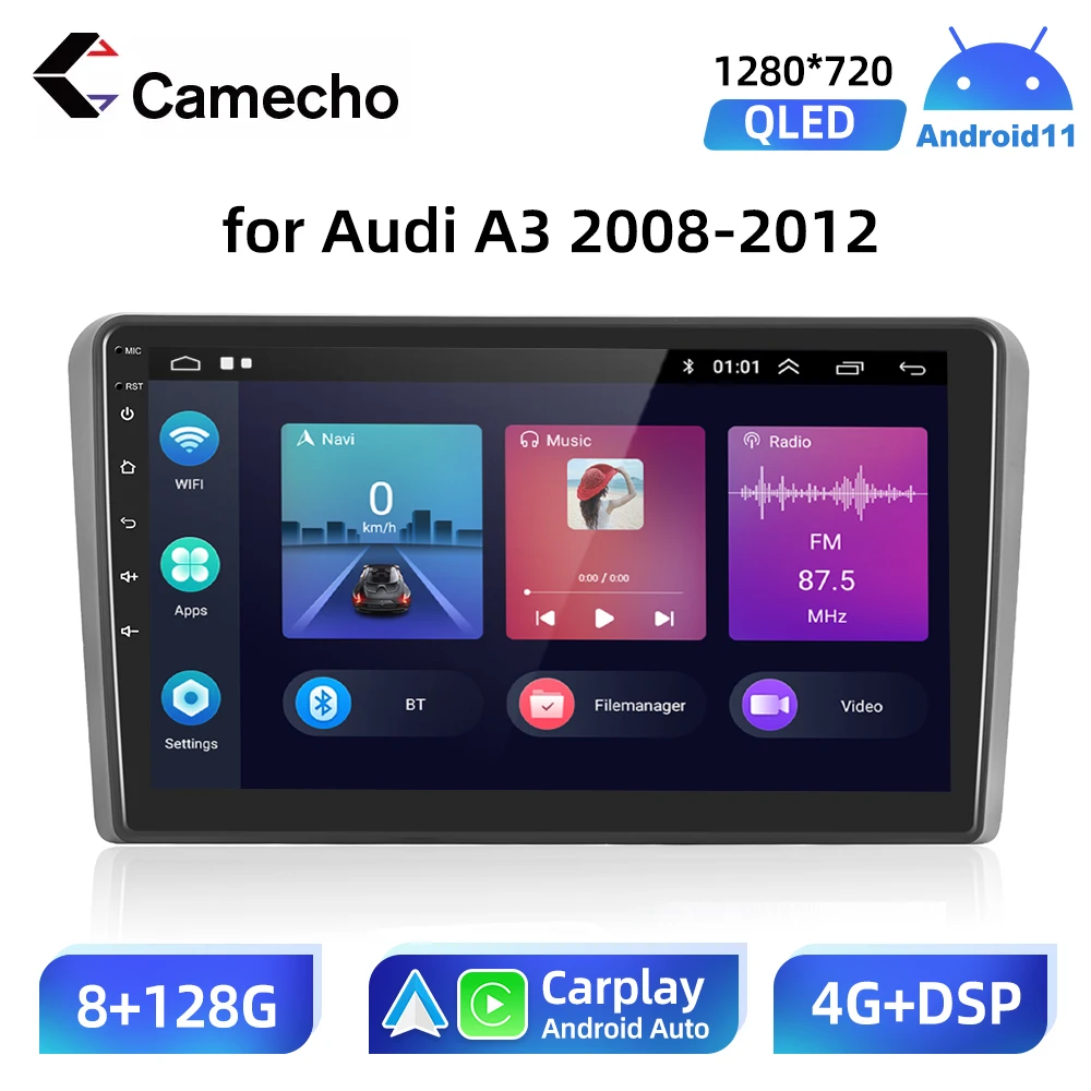 

Camecho Car Multimedia Radio 2 din Android for Audi A3 8P 2008 - 2012 Automotive Intelligent System Car Navigator GPS