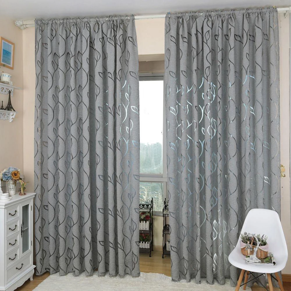 

1PC Living Room Various Leaf Bubble Curtains Semi-Blackout Curtains Blind Panel Fabrics for Kitchen Bedroom Home Decoration