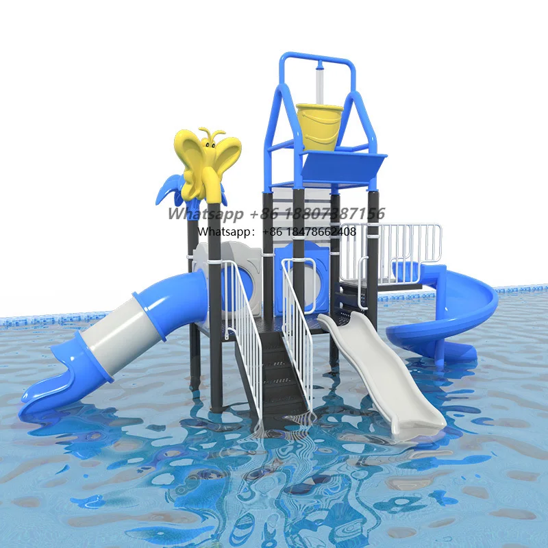 Outdoor Amusement Playground Fun Play Splash Plastic Slides Fiberglass Water Park Equipment