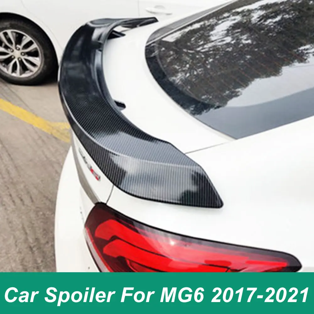 ForMG6 2017-2021 Rear Iuggage Compartment Iid Spoiler Sporty Design Fixed Wind Tail Wing Exterior Modification ABS Plastic Black