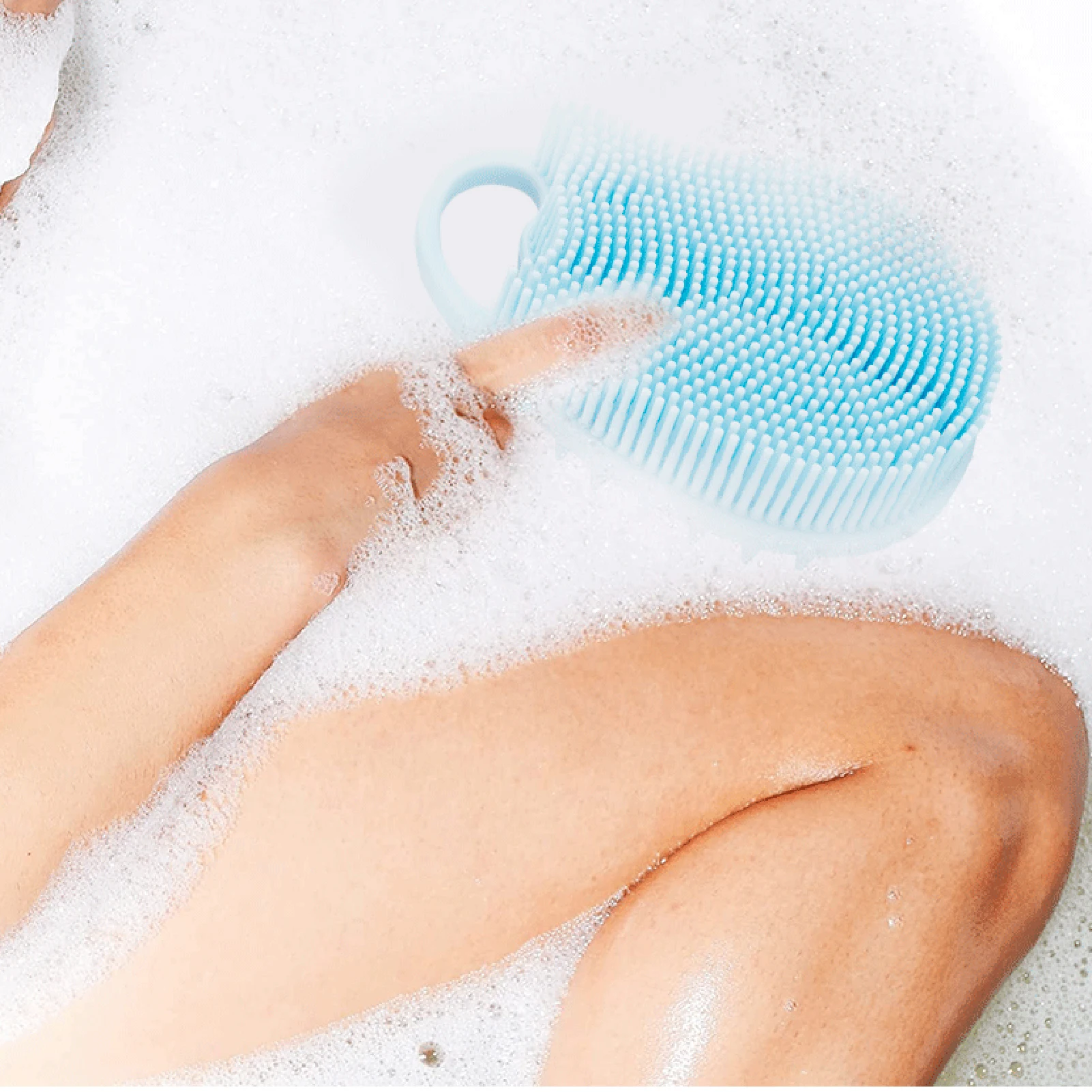 Silicone Soft Body Bath Brush Handheld Cleansing Skin Brush for Home Hotel Bathroom Use