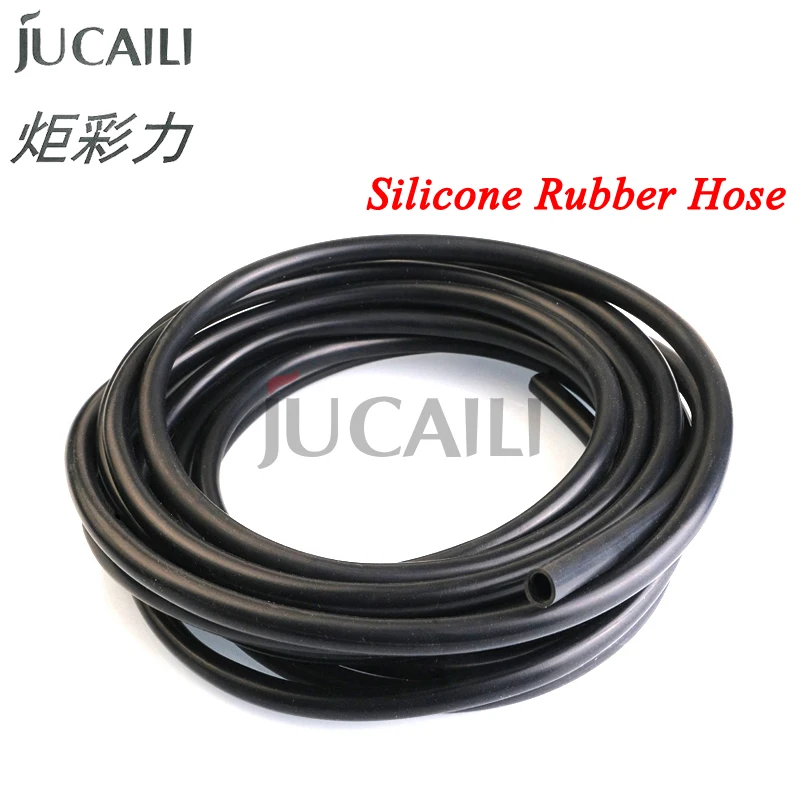 Jucaili 5m/lot Eco solvent Ink Silicone hose single Line Feeding Tube For Inkjet Spare Parts Printer UV Ink  rubber tube