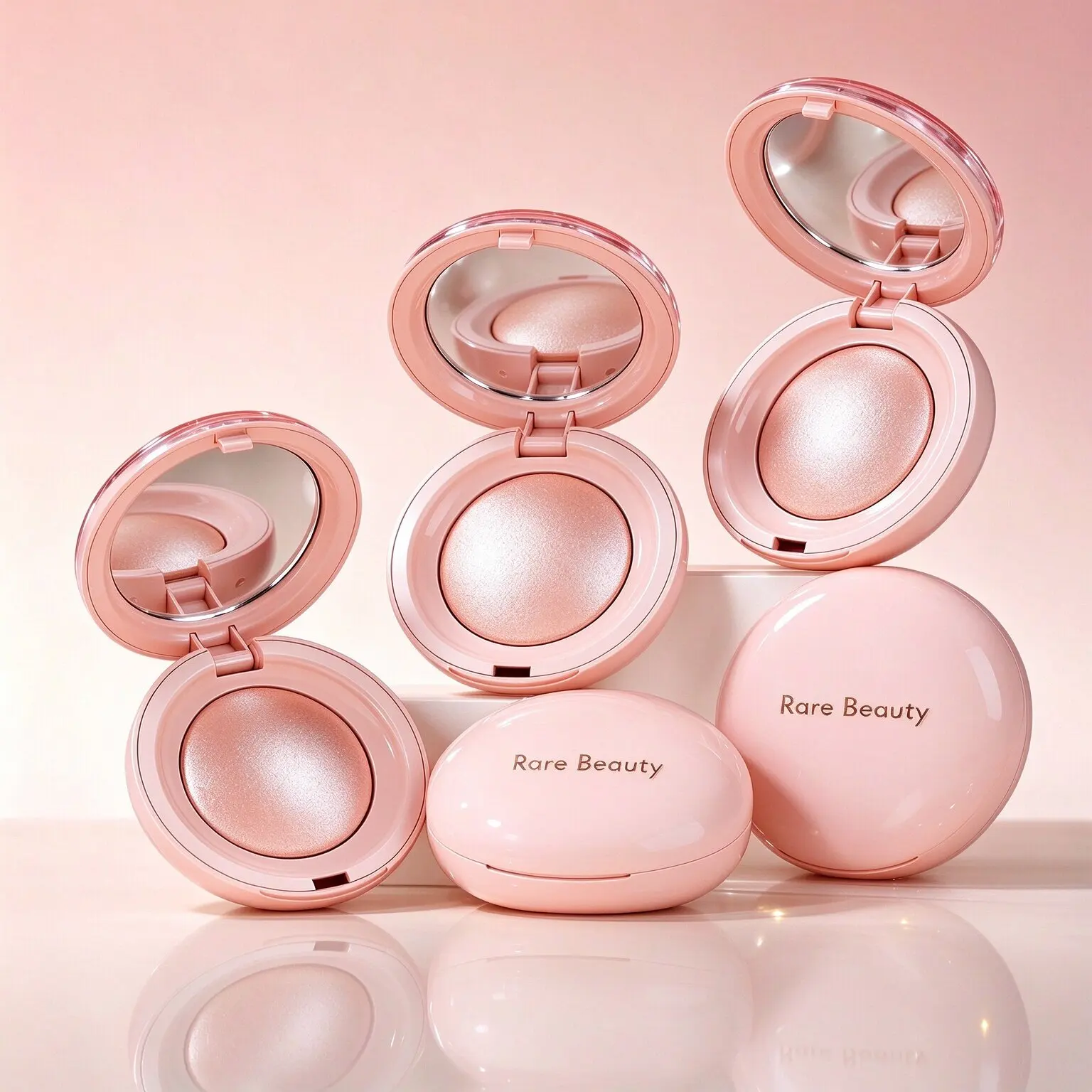 Rare Beauty Soft Pinch Powder Highlighter Natural Shimmer Glow Face Makeup Long Lasting Highlight Cosmetic for Daily & Party Use