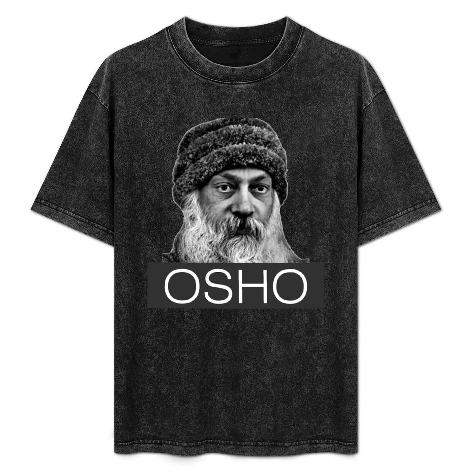 

bhagwan rajneesh osho T-Shirt All Match Print Short Sleeve Top
