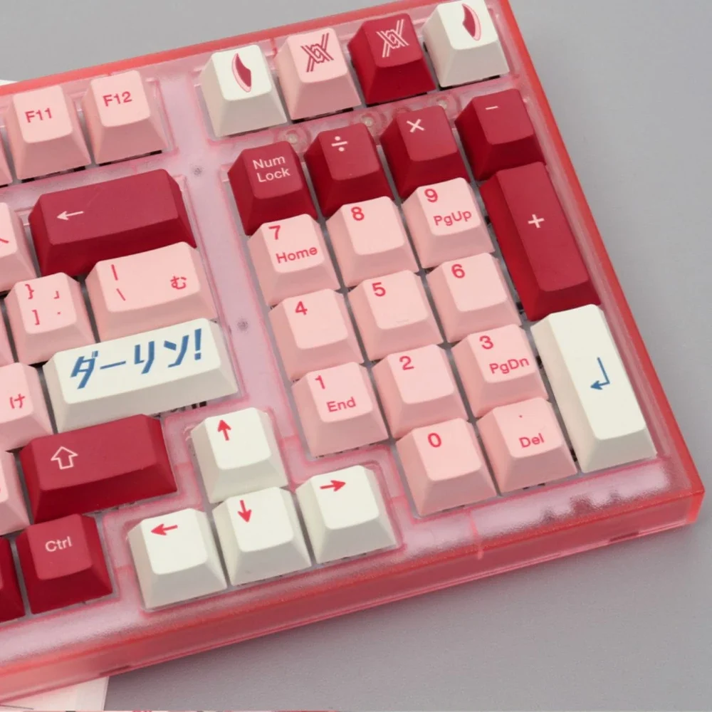 Imagem -02 - Gmk-querida Tema Keycap Grupo Pbt Custom Japonês Keyboard Cap Cherry Perfil Key Cap Acessórios Teclado Mecânico 129 Chaves