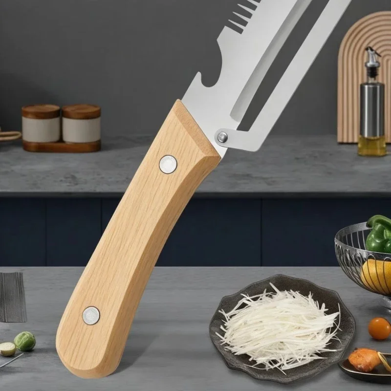 Multifunctional 3-in-1 Stainless Steel Peeler Durable Kitchen Peeling Tool for Slicer Vegetable Fruit Peeler with Bottle Opener