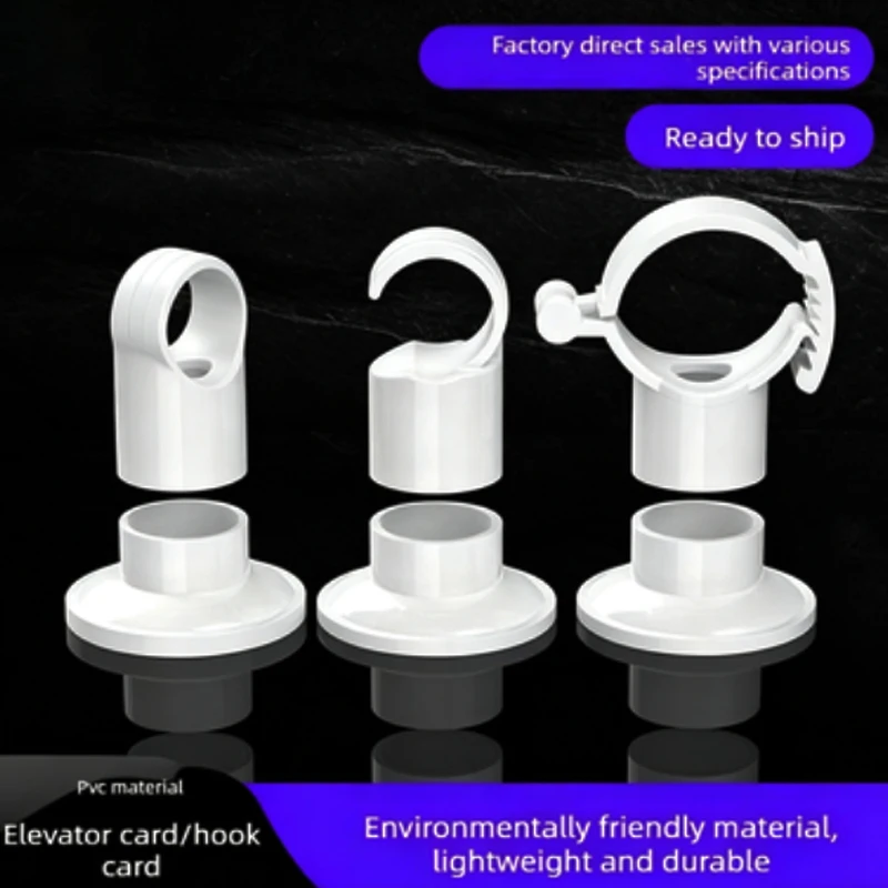 PVC Pipe Hanger Clip for Water Supply, PPR Pipe Clip, Conduit Hook Clamp, Bracket Base Clip for 20/25/32/40mm Pipe