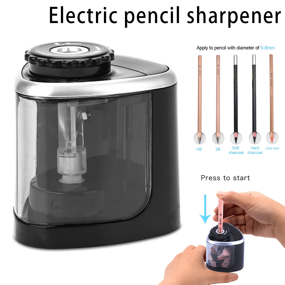 Electric Pencil Sharpener Effortless Safe Automatic Touching Switch School Office Classroom Kids Stationery And Office Supplies