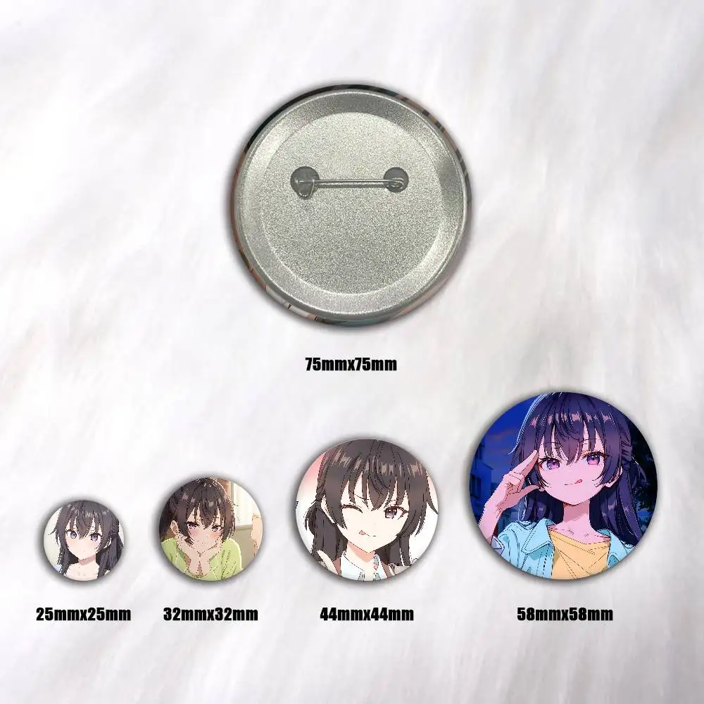 Anime S-Sometimes H-Hides Her Feelings in Russian Y-Yuki S-Suou Badge Tinplate DIY Backpack Clothing Accessories Jewelry Pins