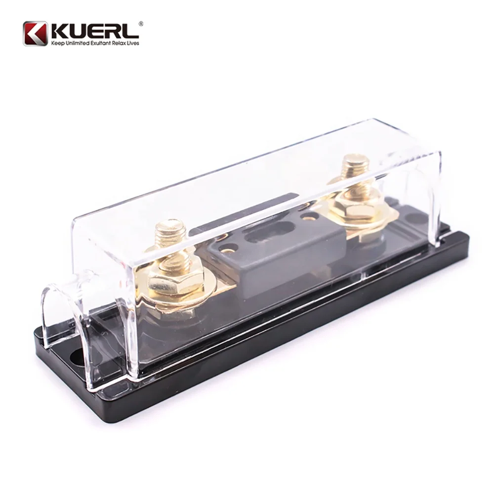High Quality Blade Panel Mount Gold Plated Car Fuse Holder 100A Anl Car Audio Fuse Holder Car Audio Accessories