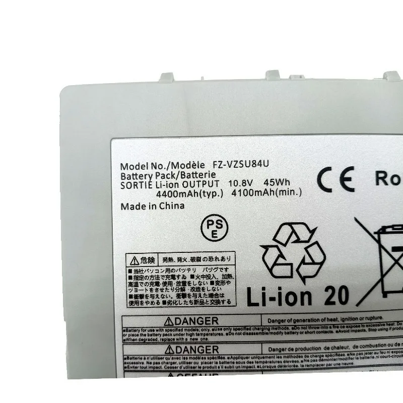10.8V 4400mAh High Quality FZ-VZSU84U Laptop Battery for Panasonic Toughbook FZ-G1 VZSU84A2U 84AU FZ-VZSU84R Brand New