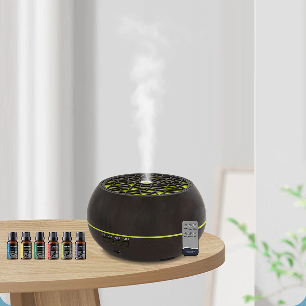 

Smart 550ml Essential Oil Diffuser Soundwave Tech, Remote Control 7 LED Colors & Auto Timer