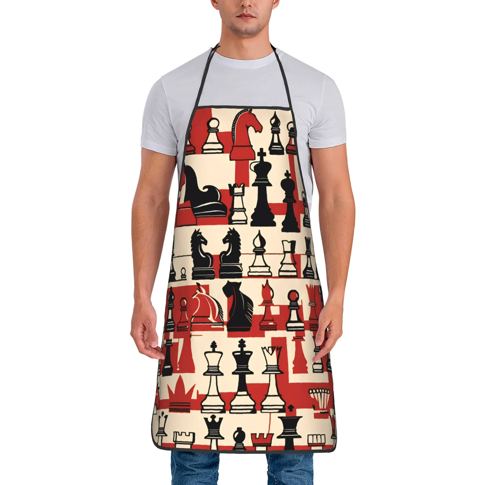 Playing Cards  Apron  Barbecue Adult Kitchen Accessories Fashionable Cleaning Aprons without Pocket