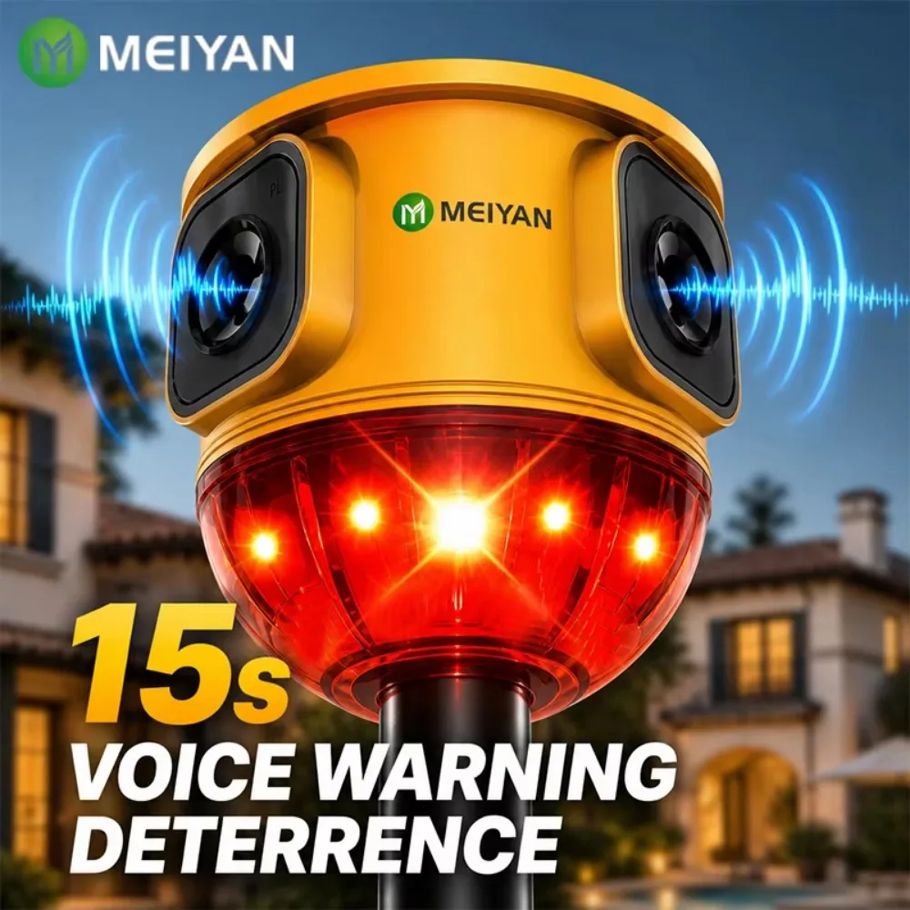 120dB Solar Security Alarm 360 Degree Motion Sensor Outdoor Strobe Light Siren Anti-Theft for Home Garden Yard Farm Garage Shed